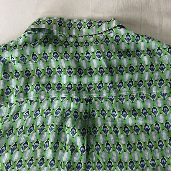 Favorite Daughter The Friday Shirt Retro Mosaic Print Button Front Blouse XL - Picture 8 of 8